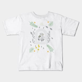 Art outline princess flower Kids T-Shirt